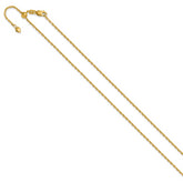 14K Adjustable 1.65mm Semi-Solid D/C Cable Chain